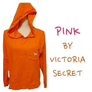 𝅺orange Pink by Victoria Secret hoodie. Womens Size XS